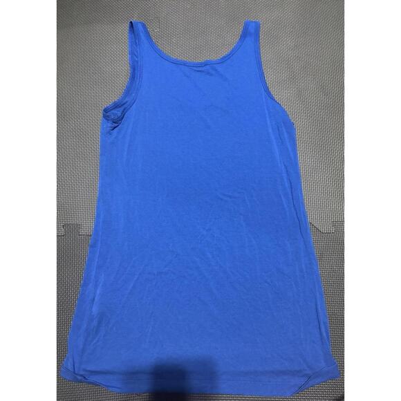 Emily Blu Womens Crew Neck Sleeveless Rayon Blue Beach T Shirt Top Tank Top - Picture 6 of 6